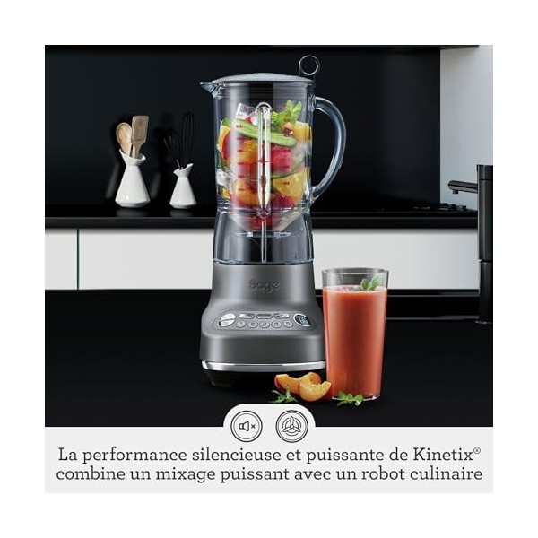 Sage - The Fresh & Furious - Blender pour Smoothies et Broyage de Glace - Argent