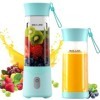 COKUNST Mixeur Portable pour Smoothies et Shakes, Mélangeur Personnel 530ml avec Couvercle de Base, Mini Blender Rechargeable