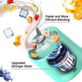 Mixeur portable, mixeur de taille personnelle pour smoothies et milkshakes, mini mixeur rechargeable par USB avec moteur plus