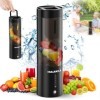 QYCHHJ Mixeur portable de 425,2 g pour shakes et smoothies, mini mélangeur avec 6 lames, chargeur magnétique pour nourriture 