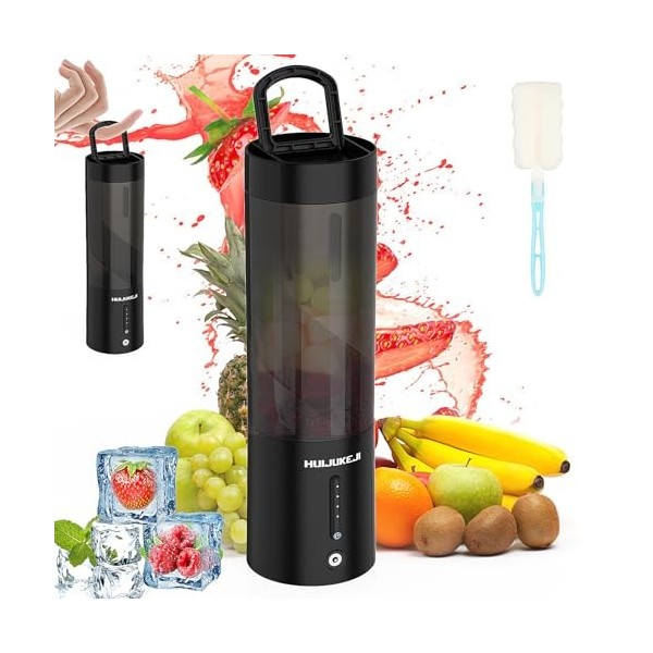 460ml Mixeur portable, Mixeur personnel pour smoothies et milk-shakes, Machine électrique à 6 lames Rechargeable par USB Mini