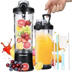 Jabtraxx Mixeur portable Smoothie Maker, USB rechargeable 4000 mAh Mini blender personnel pour shakes et smoothies, 600 ml, g