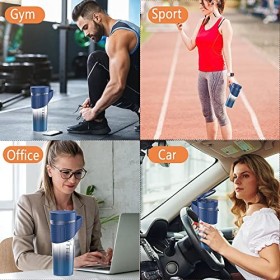 Mixeur portable, 460 ml Mixeur personnel pour smoothies et milk-shakes, Machine électrique à 6 lames Rechargeable par USB Min
