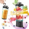 Idota 600 ml Mixeur Portable Blender Smoothie avec 6 Lames, USB Rechargeable Blender Portable pour Salle de Sport, Bureau, Ca