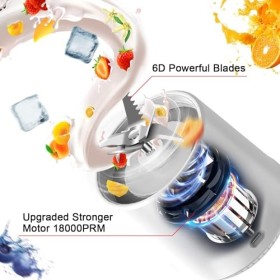 Mixeur portable pour smoothies et milk-shakes, 450 ml, blender portable USB, mini mixeur à emporter pour le sport, les voyage