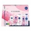 NIVEA Soft Rose Indulgence Coffret cadeau pleine taille pour elle, cadeau de soins de la peau sur le thème de la rose, cadeau