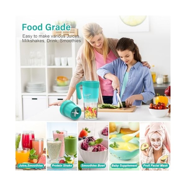 HuBeiChuangXiang 470ML Mini mélangeur Portable Blender Portable Electric Fruit Juicer Travel Smoothie Smoothie Blender 4000Ma