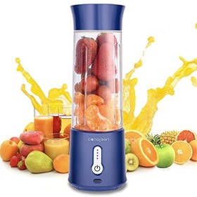 Mini blender portable – Mixeur personnel dextérieur avec couvercle de poignée – Grande capacité 4000 mAh avec chargement USB
