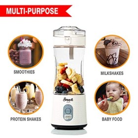 SMUVE | Blender et Mixeur Ménager Portable Usb | 13oz | Batterie Rechargeable - Pour Tous Les Types De Mélange À Domicile | B