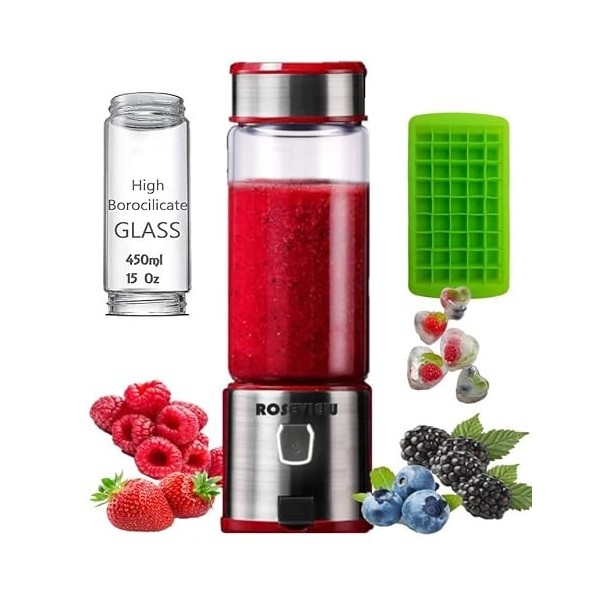 mini blender smoothie portable action petit meilleur verre en melangeur avec bol sans fil pour smoothies batterie rechargeabl