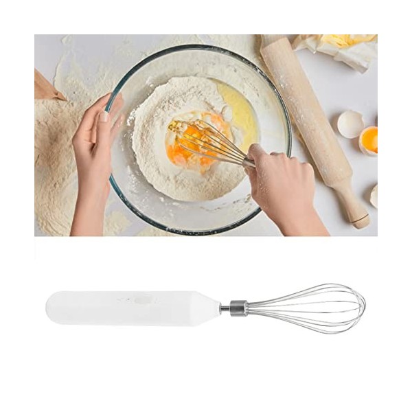 Batteur à œufs électrique, portable 1200 mAh, batterie électrique portable rechargeable par USB pour la cuisson à la maison 