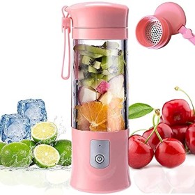 Mini blender portable de taille personnelle pour smoothies et jus de fruits rechargeable par USB - Petit mélangeur de voyage 