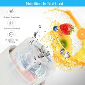 Mélangeur Portable Pour Smoothies Et Shakes, Mini Machine à Smoothie à Emporter, Mélangeur Portable, Petit Presse-agrumes Pou