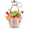 Mini mélangeur portable pour jus frais et smoothies - 350 ml - Mini mélangeur rechargeable avec chargement sans fil et couver
