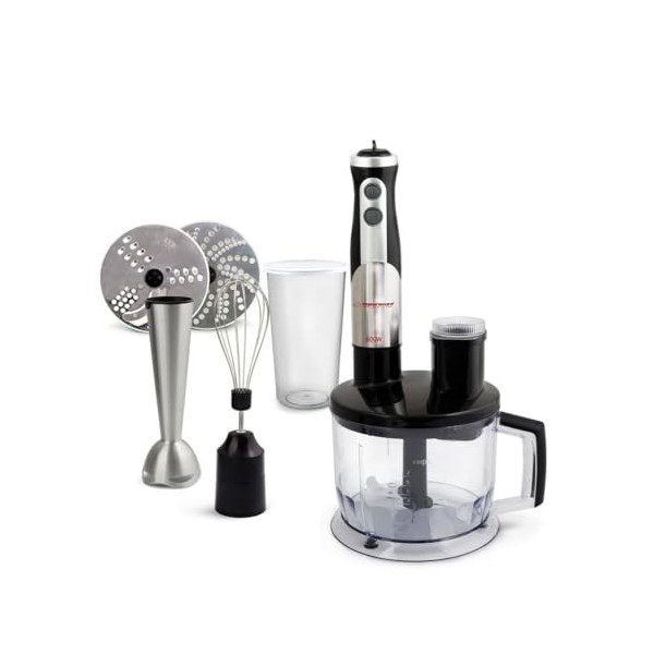 ESPERANZA EKM004 LICUADORA 0.6 L BATIDORA DE INMERSIÓN NEGRO, PLATA, TRANSPARENTE 800 W