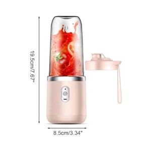 Mini presse-agrumes électrique portable de 400 ml avec couvercle à boire directement, rechargeable par USB, pour la maison, l