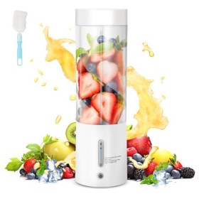 Yagosodee Mélangeur portable de 450 ml avec 6 lames pour voyage, salle de sport, bureau