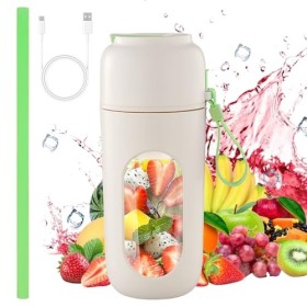 Mixeur Portable, Blender Électrique, Mixeur Smoothie, 350ml Blender Mixeur, Blender Smoothie, Rechargeable Mélangeur avec 12 