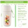 Mixeur Portable, Blender Électrique, Mixeur Smoothie, 350ml Blender Mixeur, Blender Smoothie, Rechargeable Mélangeur avec 12 