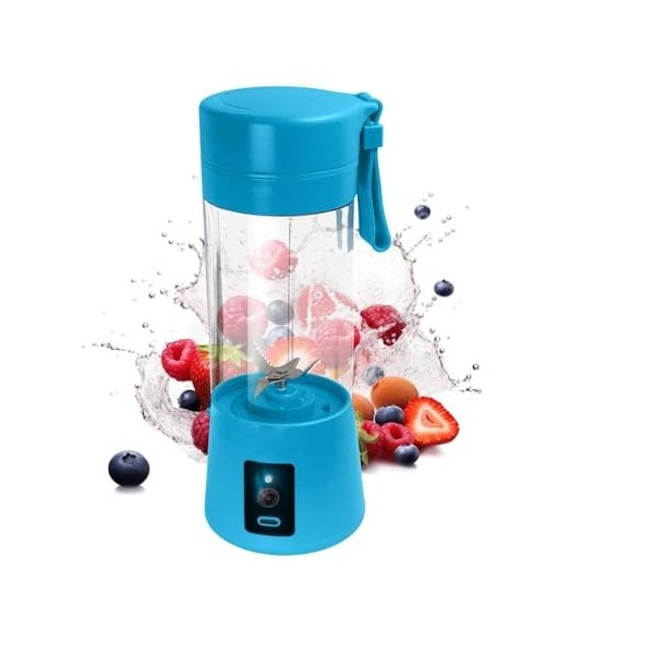 OcioDual Mélangeur Portable pour Smoothies, Milkshakes, Cocktails, Shakes Protéinés, Mélangeur de Jus 380ML, Rechargeable USB