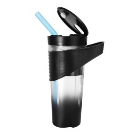 Blender Portable, Mixeur Portable des Fruits Rechargeable USB avec 4 Lames en Acier Inoxydable, Mélangeur Personnel pour Shak