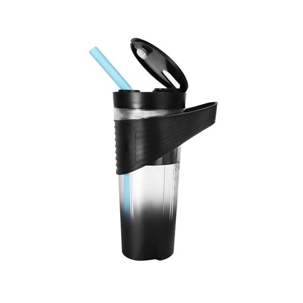 Blender Portable, Mixeur Portable des Fruits Rechargeable USB avec 4 Lames en Acier Inoxydable, Mélangeur Personnel pour Shak