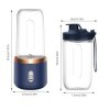 Blender Portable, TGKYK 400ML Smoothie Mixer avec Tasses, Brosses et 6 Lames, Mixeur Portable, Mini Blender Smoothie pour la 