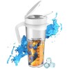 Meichoon Gobelet mélangeur portable sans fil étanche 470 ml 6 lames pour jus smoothies shakes LB40 Blanc, Q-LB40 White