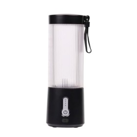 Meichoon Mini presse-agrumes électrique portable à 6 lames 450 ml sans fil USB pour cuisine, voyage et sport LB35 Noir