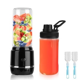 Blender portable pour les shakes et smoothies Blender Personal Juicer USB rechargeable 4000mAh Grande Batterie Blades en acie