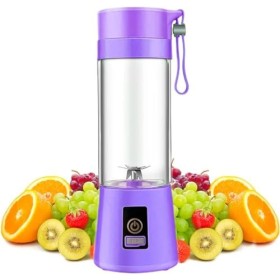 Mélangeur portable pour fruits – Mélangeur portable avec câble USB, en ABS et acier inoxydable, 8 x 8 x 24 cm, 500 ml, 2 000 