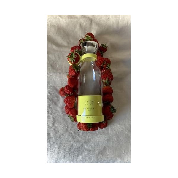 BlendinGo BlendinGo Blender à Fruits Portable 350 ML, Mélangeur à Fruits Sans Fil Avec USB Rechargeable, Presse-agrumes, Pres