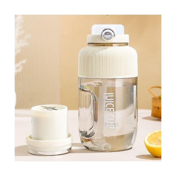 BAOFUYA Mini Presse-Agrumes, Mélangeur Portable sans Fil Rechargeable avec Matériau de qualité Alimentaire, capacité de 1,2 L