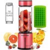 Mini bouteille en verre portable rechargeable pour écraser les glaçons et les milkshakes, presse-agrumes USB sans fil, mixeur