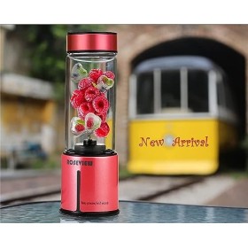 Mini bouteille en verre portable rechargeable pour écraser les glaçons et les milkshakes, presse-agrumes USB sans fil, mixeur