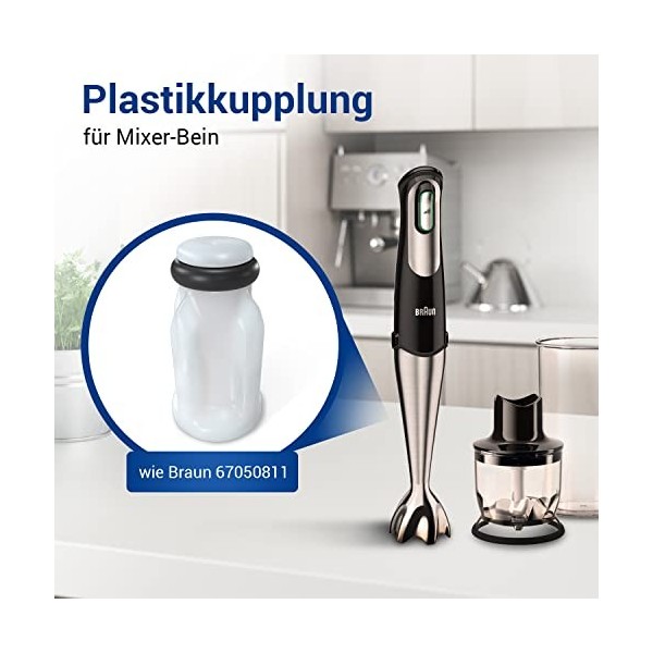 VIOKS Brаun 67050811 Embrayage pour mixeur plongeant Brаun 67050811 / raccord en plastique pour mixeur plongeant Brаun Multiq