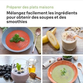 Braun MultiQuick 5 Vario MQ 5200WH, Mixeur Plongeant, Mixeur à Purée avec Pied en Acier Inoxydable, Powerbell, incl. 600 ml V