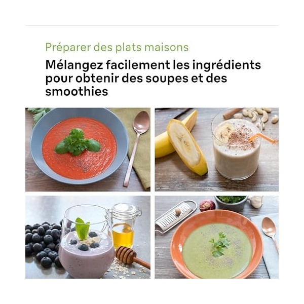 Braun MultiQuick 5 Vario MQ 5200WH, Mixeur Plongeant, Mixeur à Purée avec Pied en Acier Inoxydable, Powerbell, incl. 600 ml V