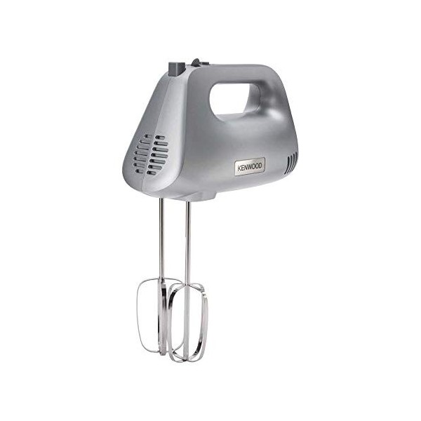 Kenwood Handmixer, 450W, 5 Speeds, Stainless Steel Kneaders and Beaters for Durability and Strength HMP30.A0SI- Silver
