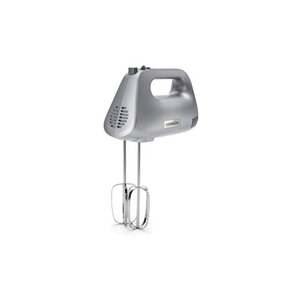 Kenwood Handmixer, 450W, 5 Speeds, Stainless Steel Kneaders and Beaters for Durability and Strength HMP30.A0SI- Silver