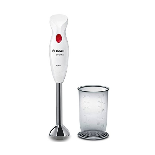 Bosch Electroménager - MSM24100 CleverMixx – Mixeur plongeant – Pied amovible en inox – 4 lames – Puissance de 400 W – Couleu