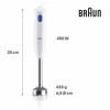 Braun MultiQuick 1 MQ10.001M 0,6 L Mélangeur par Immersion 450 W Bleu, Blanc