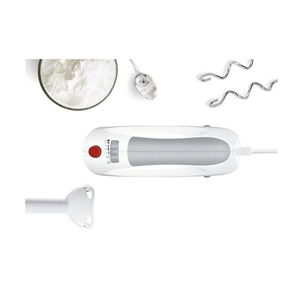 Bosch MFQ3540 – Batteur polyvalent avec plusieures accessoires – Puissance de 450 W – Couleur : Blanc/Gris