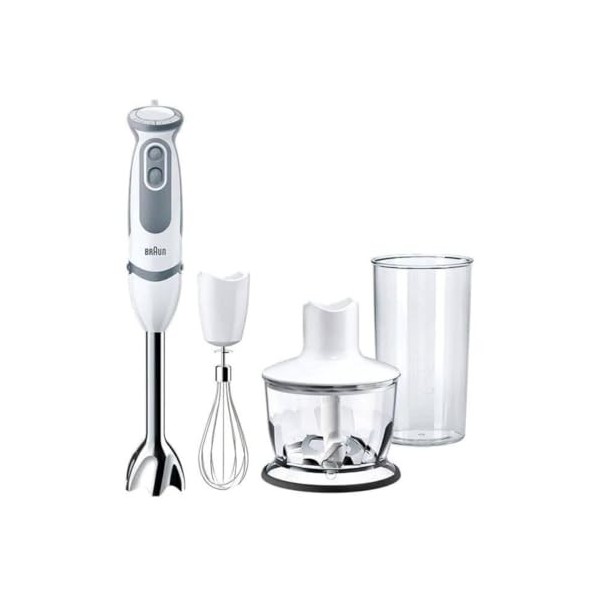 Braun MultiQuick 5 MQ5235WH, Mixeur Plongeant, 21 Vitesses et Fonction Turbo, Cloche Anti-éclaboussures, Powerbell, Easy-Clic