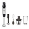 Moulinex Pied mixeur, 1000 W, 10 vitesses, Pied métal, Accessoires hachoir, Fouet et presse purée, Quickchef 4-en-1 DD65H810,