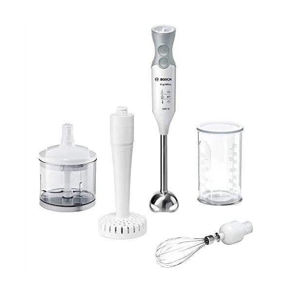 Bosch Electroménager MSM66155 ErgoMixx Mixeur-Plongeur 600 W, Blanc/Gris