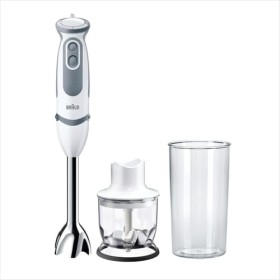 Braun MultiQuick 5 Vario MQ5220WH, Mixeur Plongeant, Mini Hachoir, Verre Doseur, Anti-Éclaboussure
