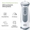 Braun MultiQuick 5 Vario MQ5220WH, Mixeur Plongeant, Mini Hachoir, Verre Doseur, Anti-Éclaboussure