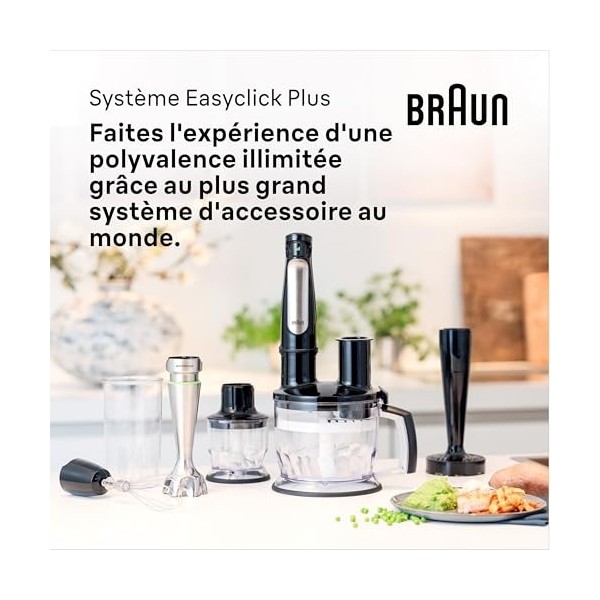 Braun Household Multi Quick 7 Minipimer Braun Modelo MQ7000X, Plastique, 600 milliliters, Noir