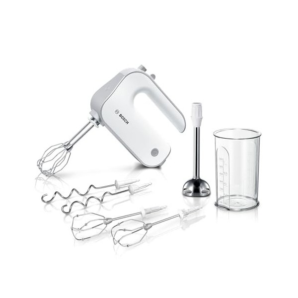 Bosch Electroménager - MFQ4075DE - Batteur à main Styline, 550 watts, Blanc/Gris